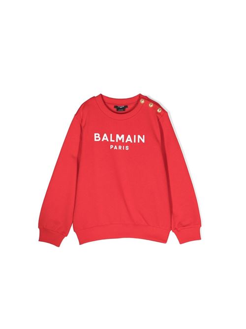 Felpa, bambina, logata. BALMAIN | BS4Q30 Z0001412